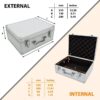 ROC Cases Grey Flight Case with Chrome Finish Fittings - Image 4
