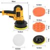 Electric Polisher Buffer Sander Car Polishing Machine 5" Buffing Sponge Kit 700W - Image 6
