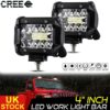 4 inch LED Work Light Bar Flood Spot Driving Lamp Reverse Off-road Car Truck 12V (twin Pack) - Image 2