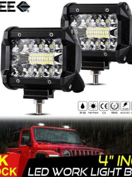 4 inch LED Work Light Bar Flood Spot Driving Lamp Reverse Off-road Car Truck 12V (twin Pack)
