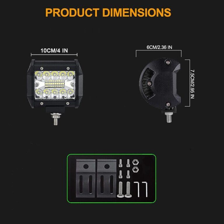 4 inch LED Work Light Bar Flood Spot Driving Lamp Reverse Off-road Car ...