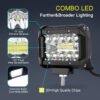 4 inch LED Work Light Bar Flood Spot Driving Lamp Reverse Off-road Car Truck 12V (twin Pack) - Image 7