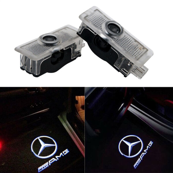 2X LED Door Puddle Shadow Light Laser Courtesy Logo Projector For Mercedes Benz CLS CLA